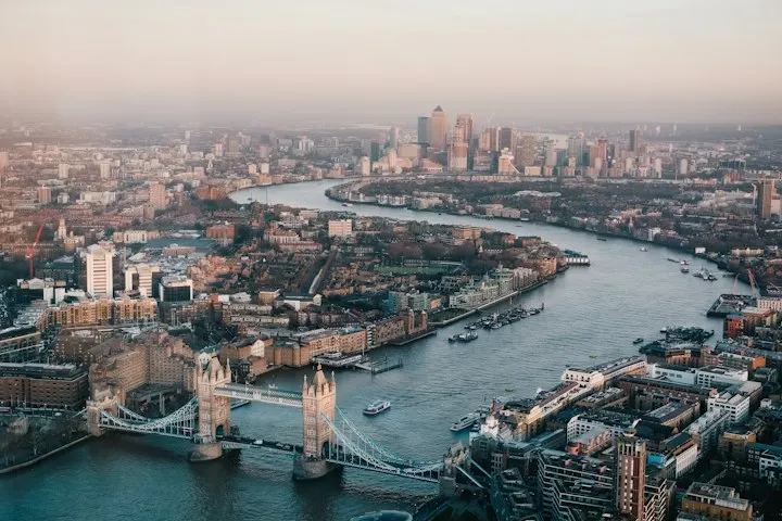 Aerial photography of London skyline during daytime Winding through London: United Kingdom holiday packages by OYG Holidays